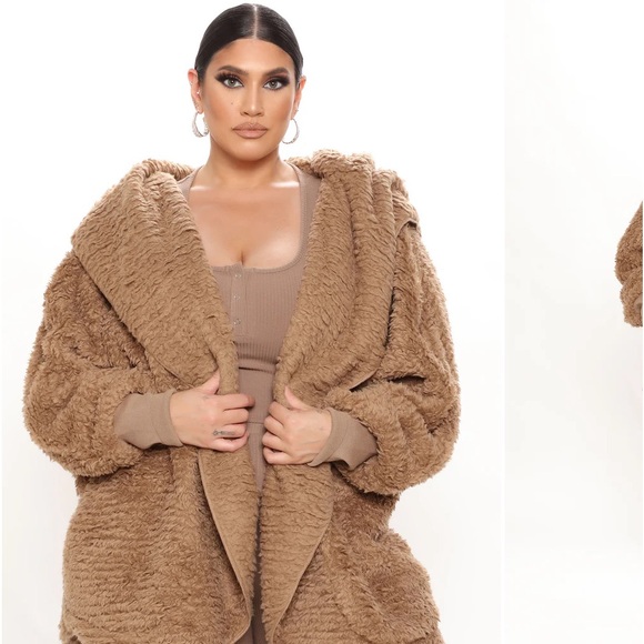 Fashion nova Jackets & Blazers - Fashion Nova Women’s Sherpa Open front Coat jacket Caramel in colorSize M/L Warm